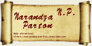 Narandža Parton vizit kartica